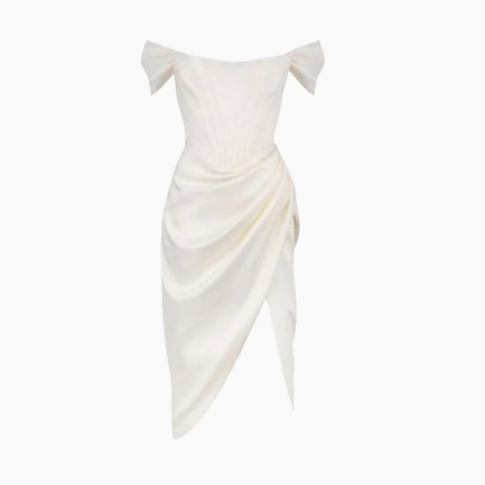 NWT LOLA Balconette Corset Satin Dress